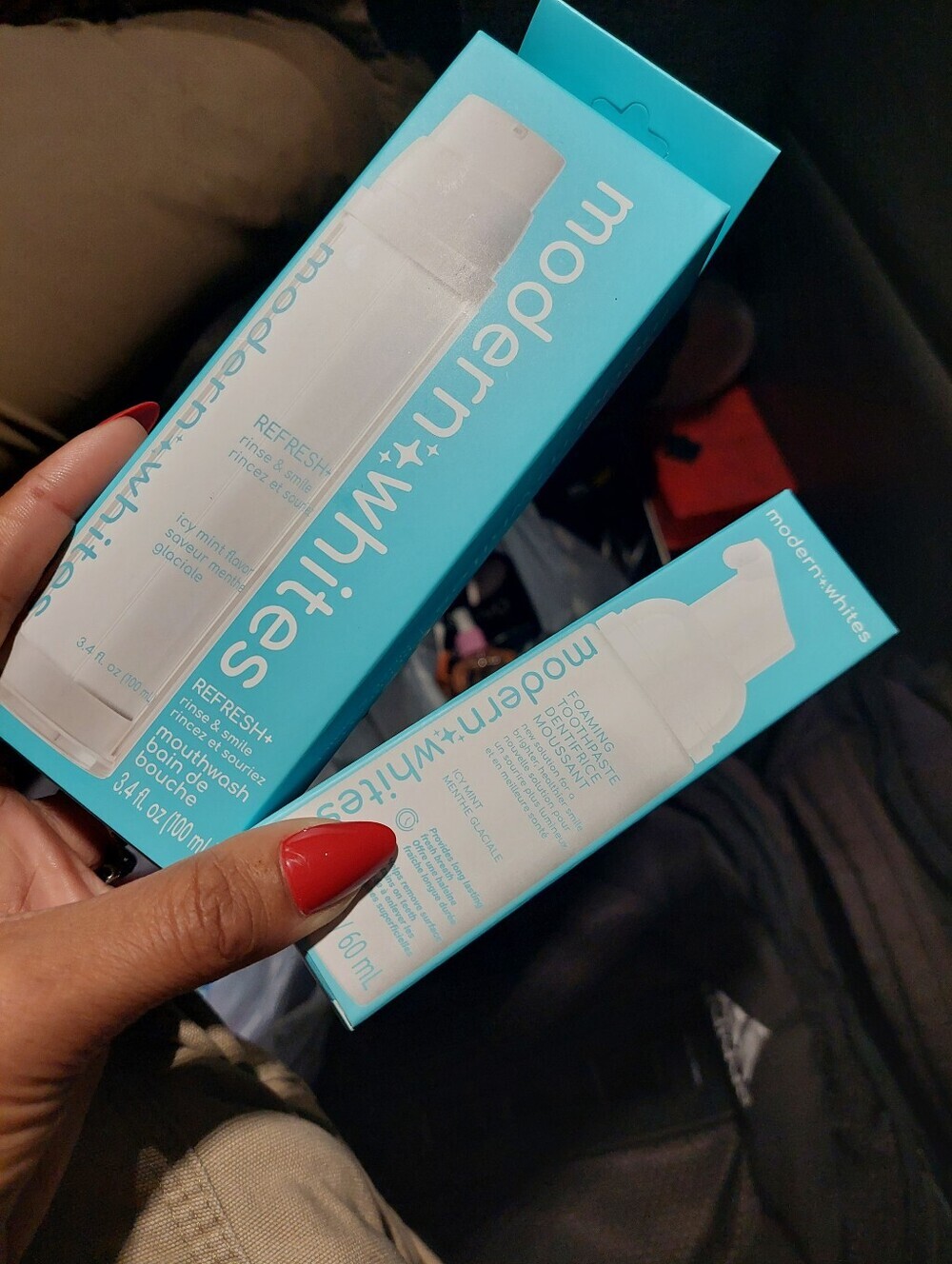 Set Of Modern Whites Refresh Mouthwash And Foaming Toothpaste Icy Mint